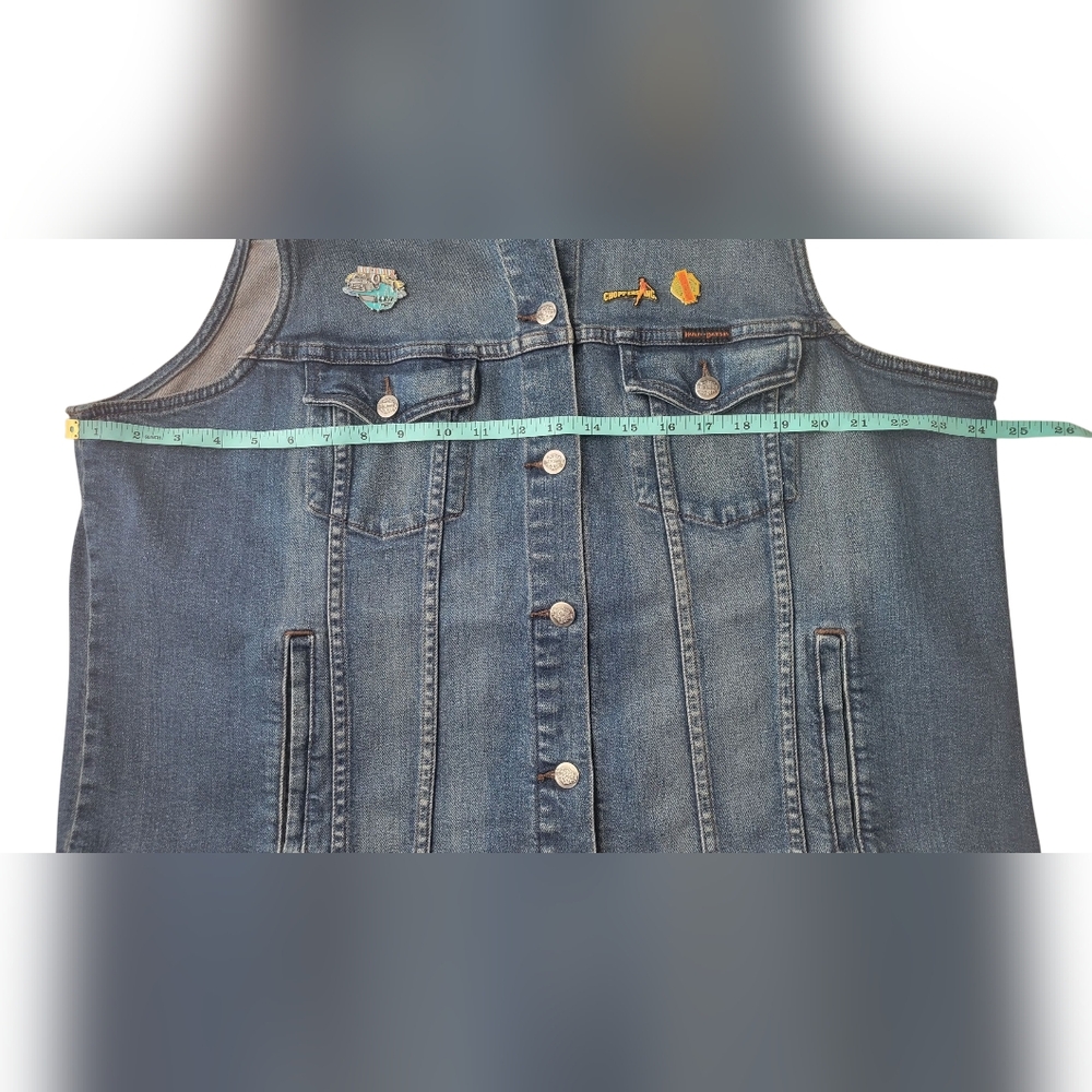 Harley-Davidson Blue Denim Cutoff Vest - Picture 10 of 10